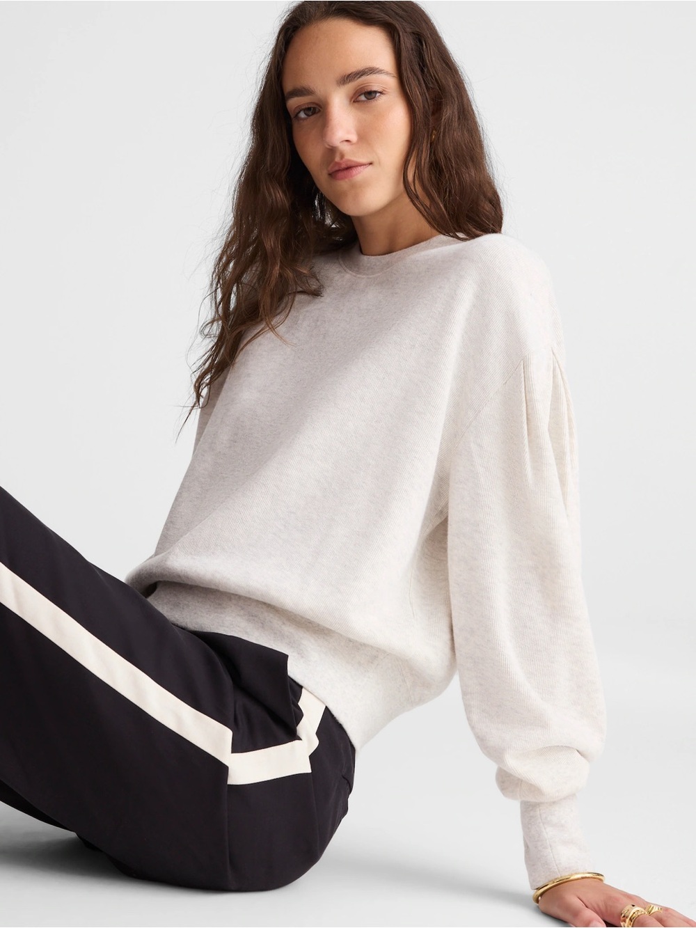 Madewell Double-Faced Puff Sleeve Sweatshirt - Picture 5 of 9